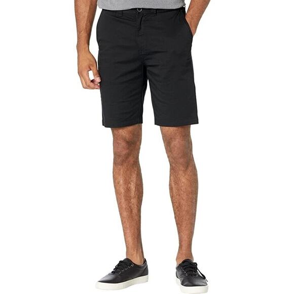 Billabong Men's Black Stretch Cotton Twill Carter Regular Chino Shorts Size 30 - Picture 1 of 5